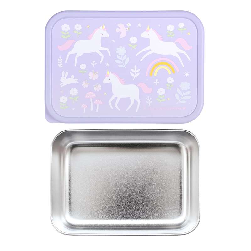 A little lovely company Caja almuerzo acero Unicornios