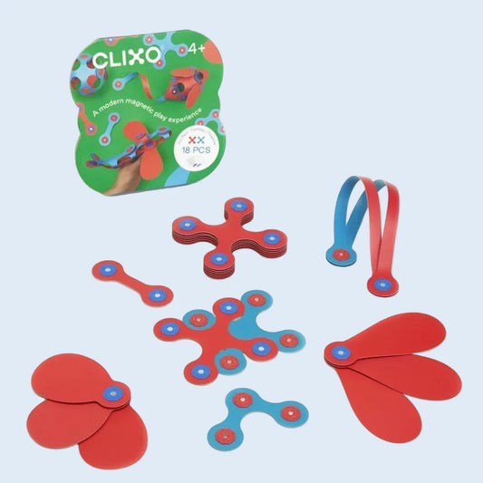 Clixo Itsy Pack Rojo y verde 18 piezas