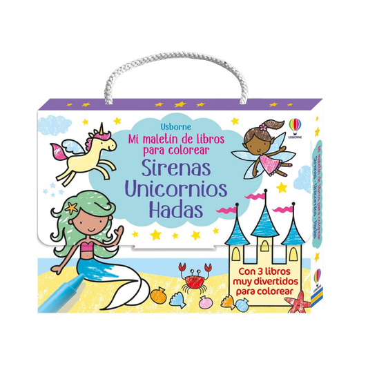 Mi maletín de libros de colorear Sirenas, unicornios y hadas