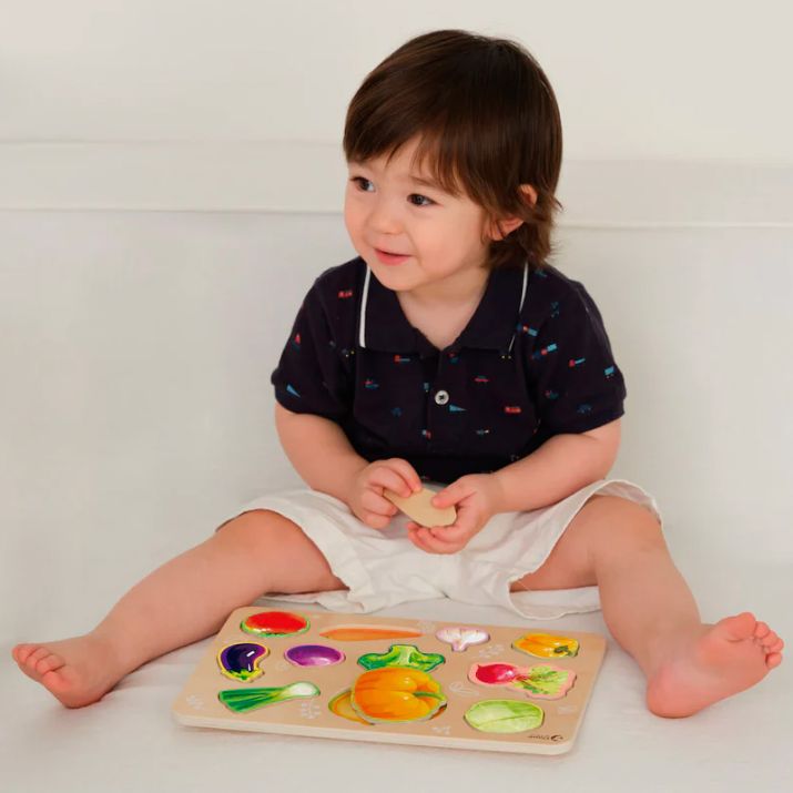 Classic World Puzzle madera encajable Verduras