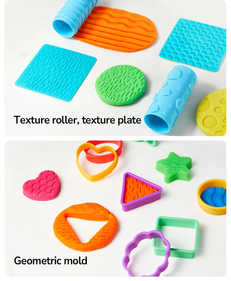 Set plastilina, formas y texturas - Mideer