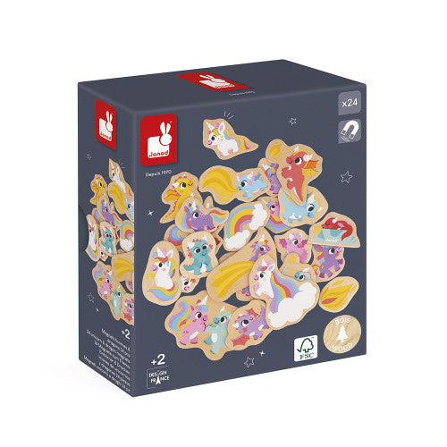 Janod Imanes Unicornios y dragones 24 piezas