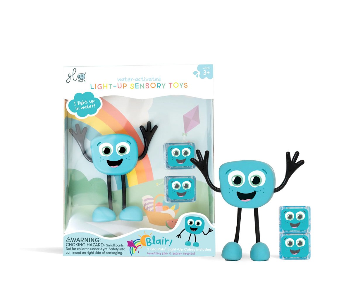 Glopals Set cubos de luz y muñeco Blair Azul