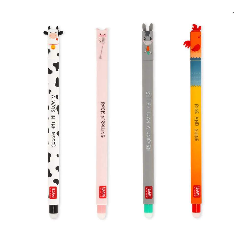 Legami Bolígrafo de gel borrable Pack granja