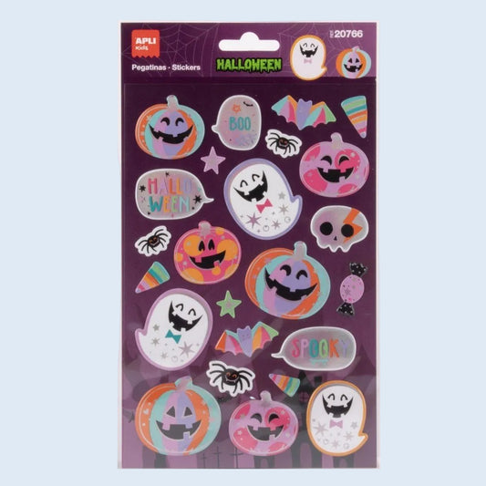 Apli kids Pegatinas Halloween Calabaza Rosa