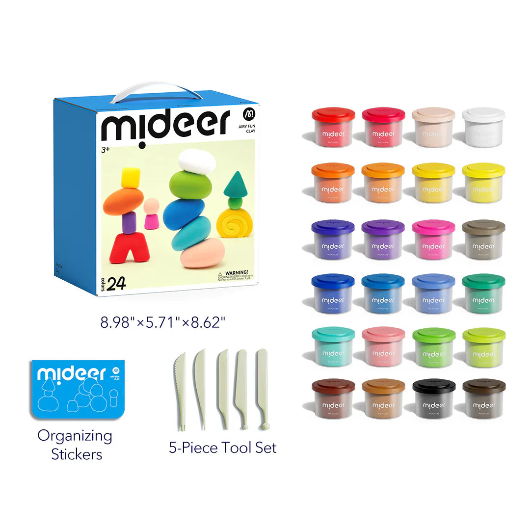Mideer Pasta secado al aire 24 colores