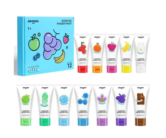 Jar Melo Pinturas de dedos perfumadas 12 colores