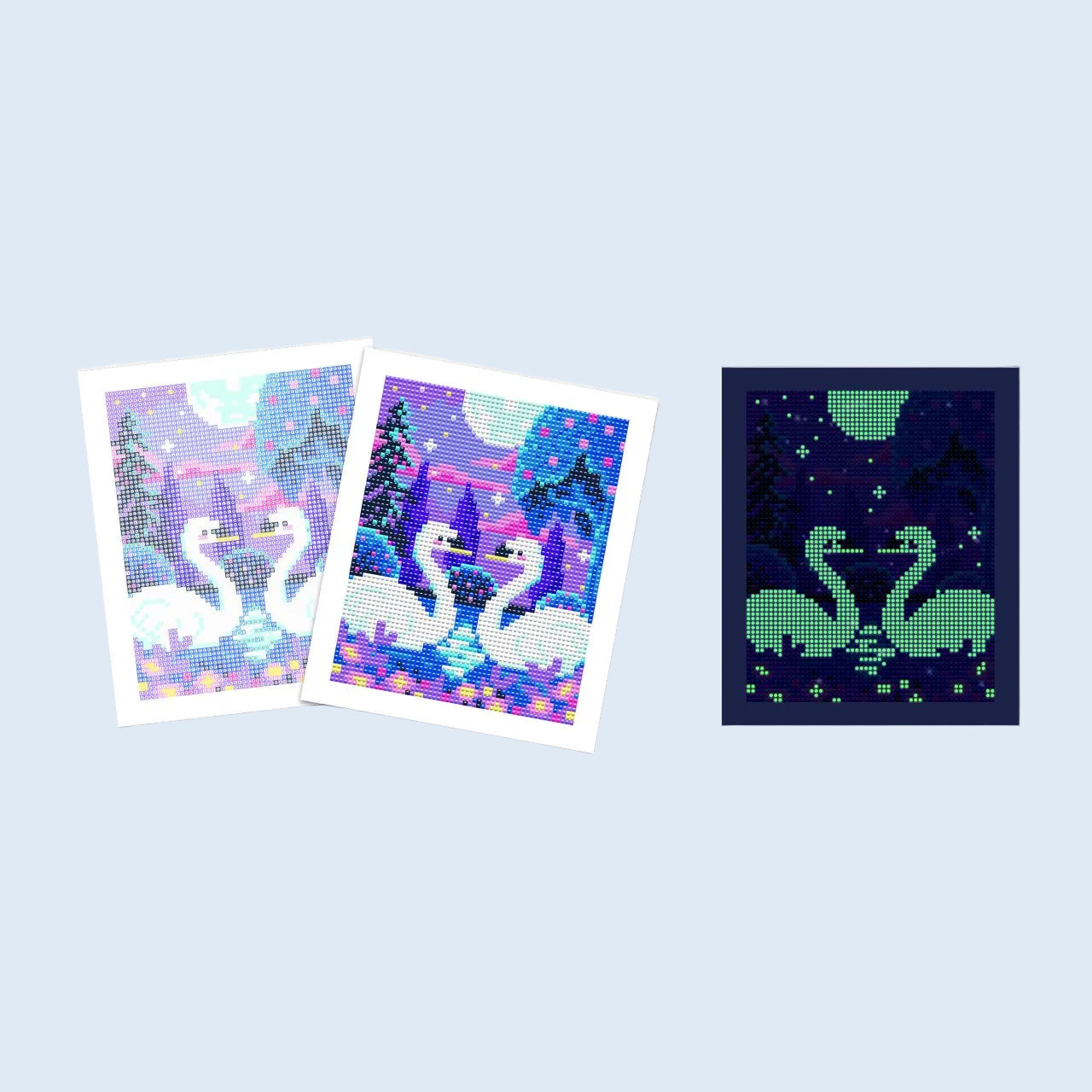 Janod Kit creativo Cuadro diamantes fluorescente Cisnes