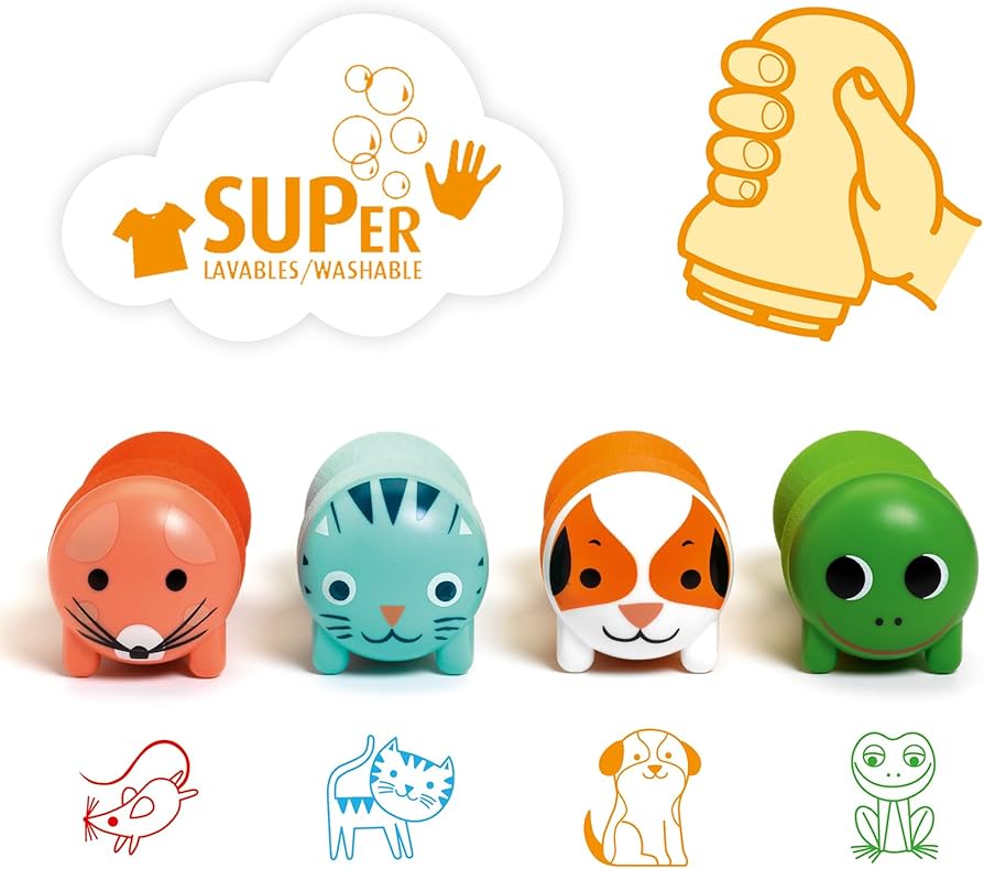 Djeco Baby Sellos Ergonómicos Animales del jardín