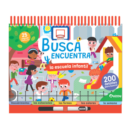 Auzou Libro pizarra Busca y encuentra en la Escuela Infantil