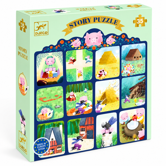 Djeco Story Puzzle Los tres cerditos