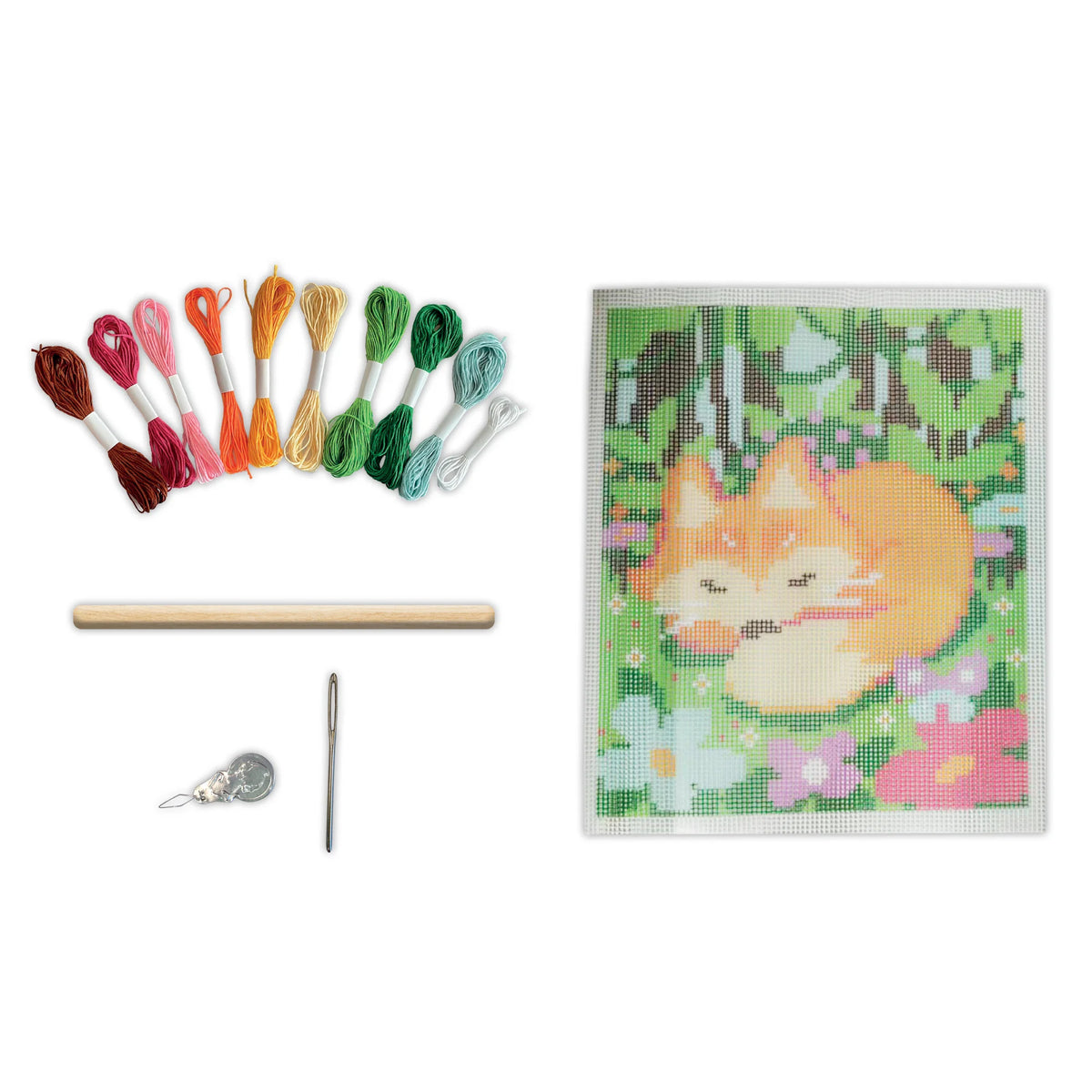 Janod Kit creativo Lienzo bordado Zorro