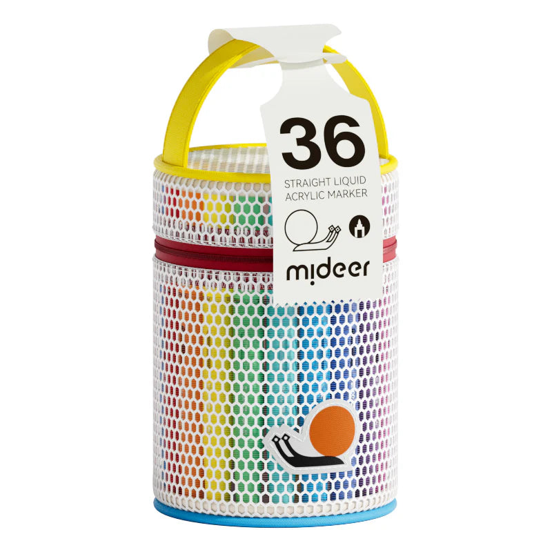 Mideer Rotuladores acrílicos punta pincel 36 colores