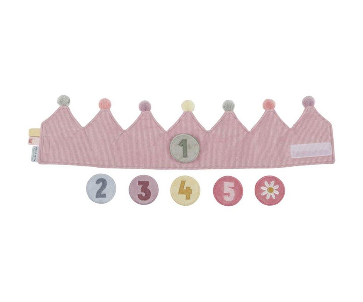 Little Dutch Corona Cumpleaños con números Rosa