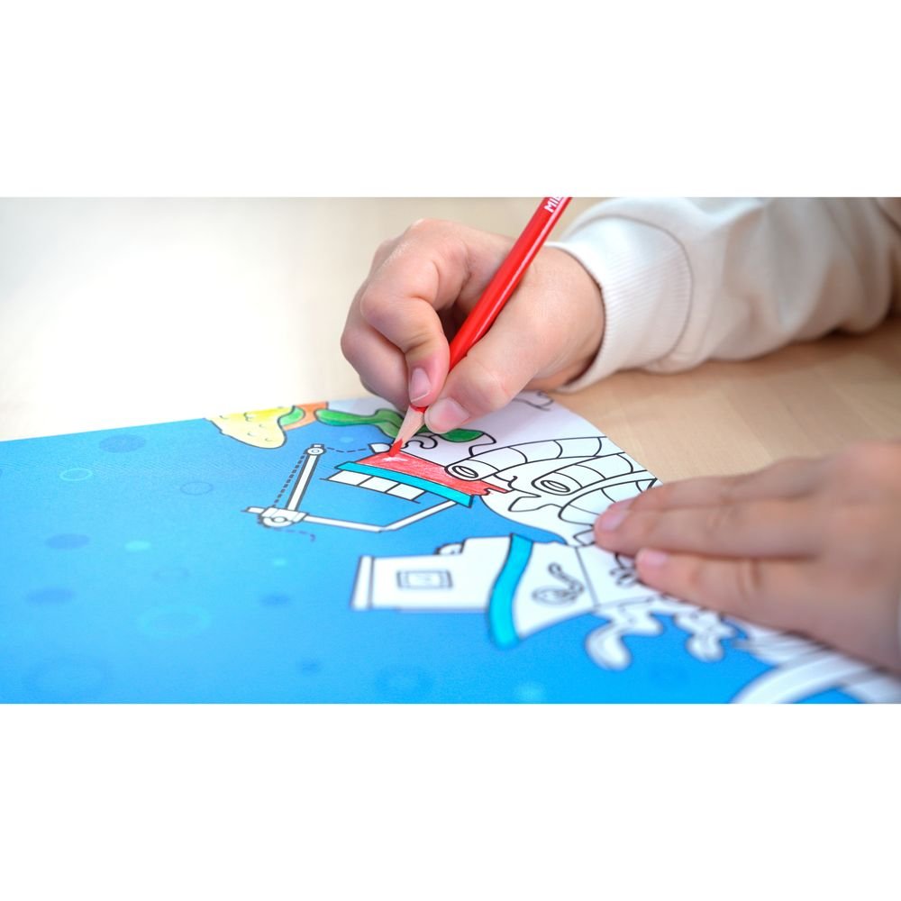 Milan Cuaderno con pegatinas para colorear Océano