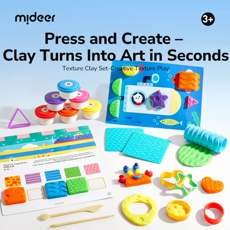 Set plastilina, formas y texturas - Mideer