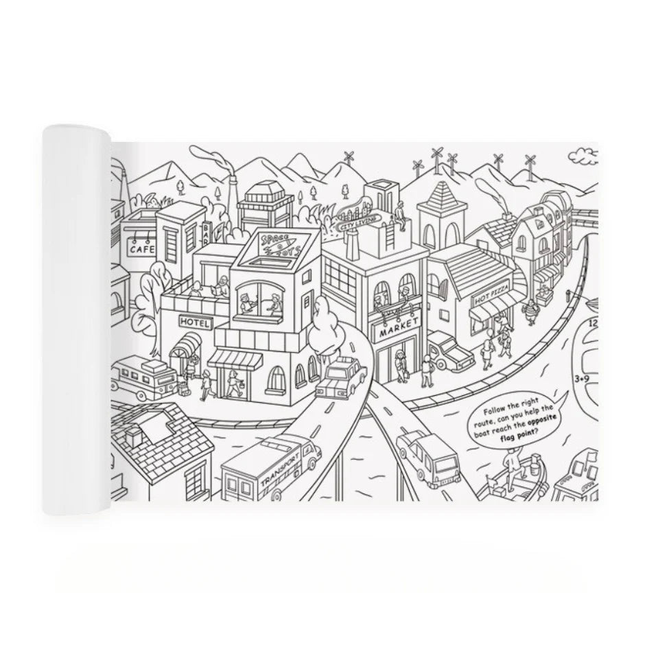 Mideer Rollo para colorear Ciudad