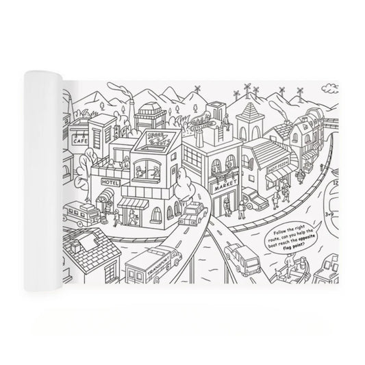 Mideer Rollo para colorear Ciudad