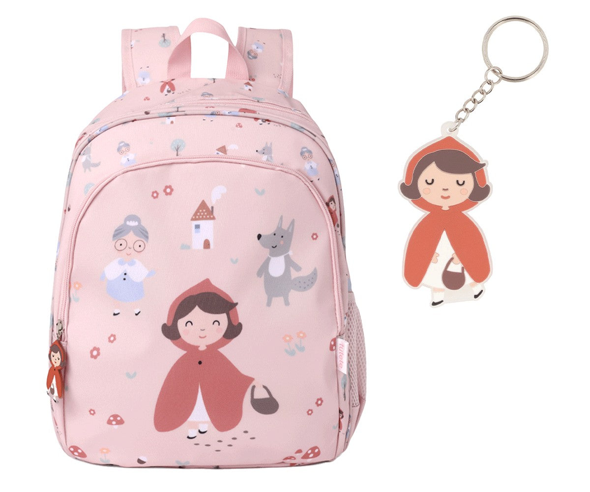 Tutete Mochila Mediana Caperucita Roja con llavero personalizable