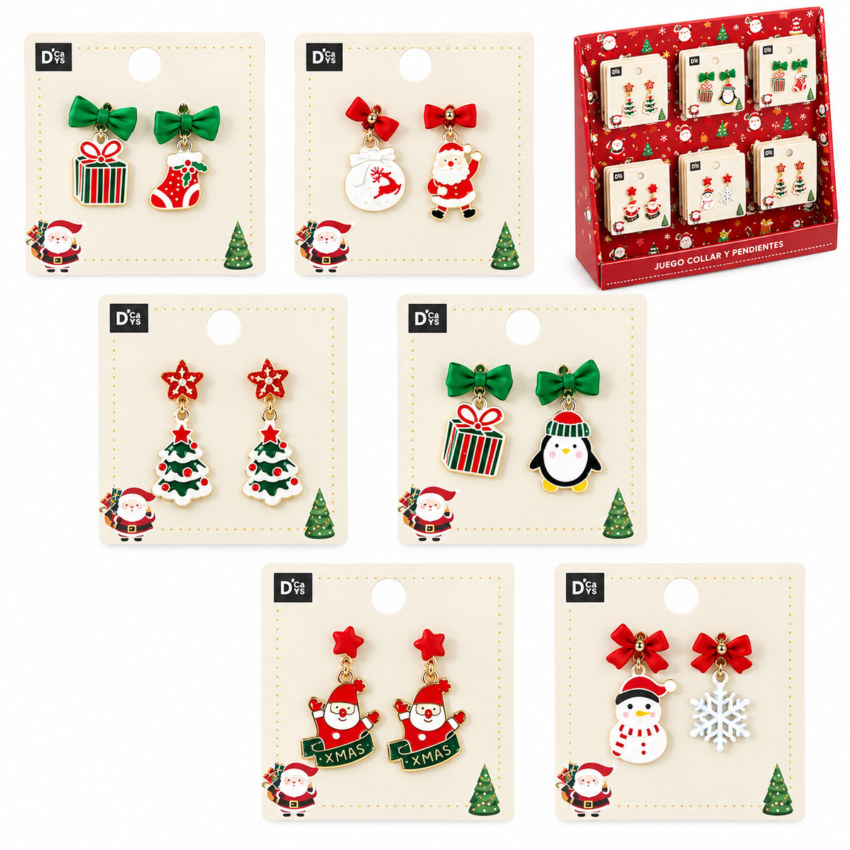 Pendientes navideños