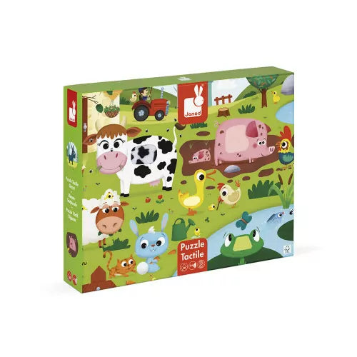 Janod Puzzle Táctil Granja 20 piezas