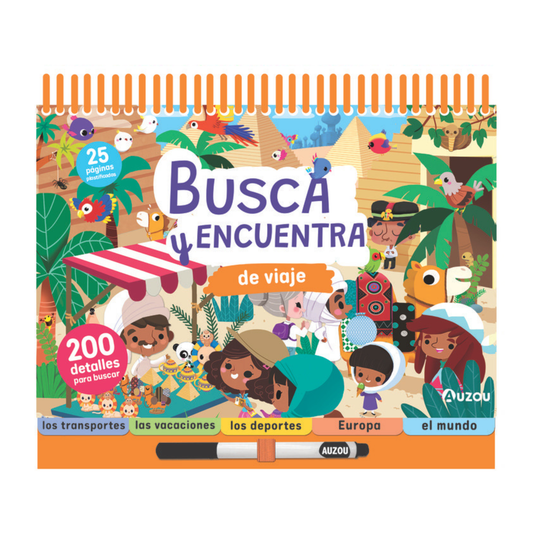 Auzou Libro pizarra Busca y Encuentra de viaje