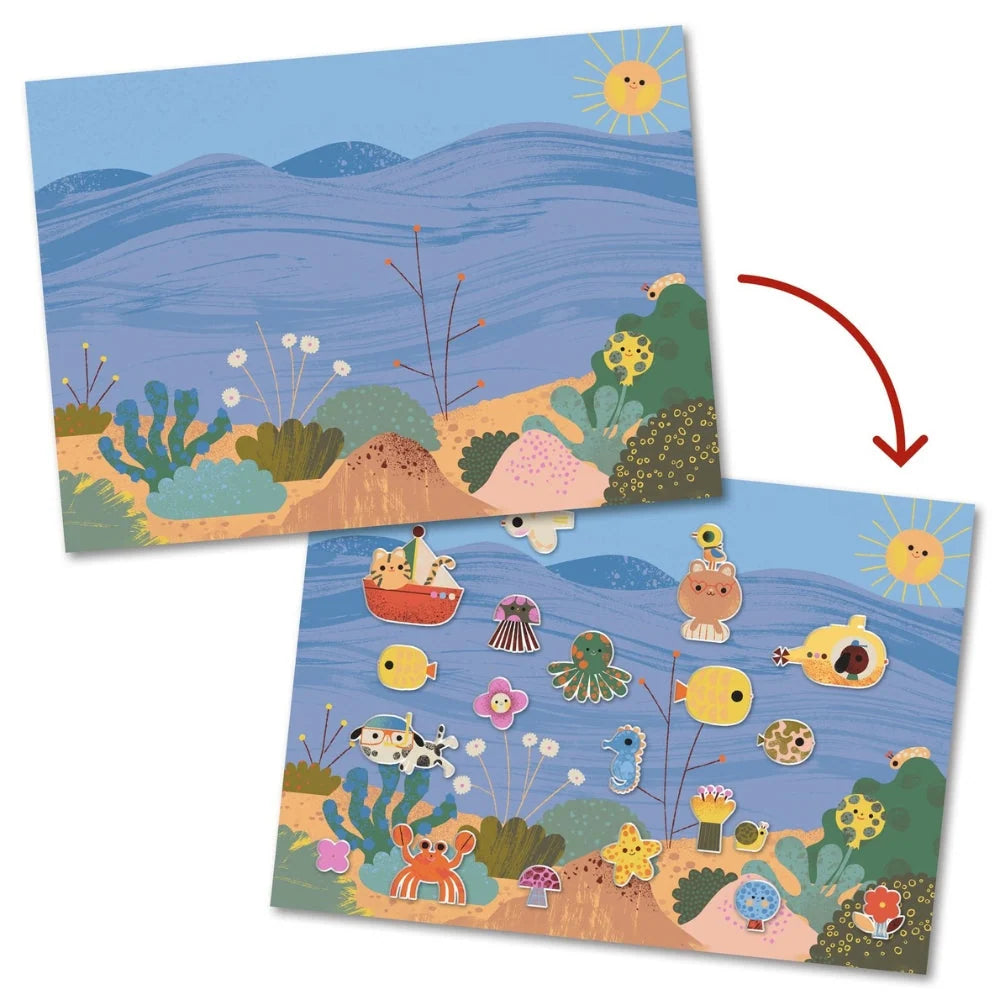 Pegatinas reutilizables Tiempo de verano - Djeco