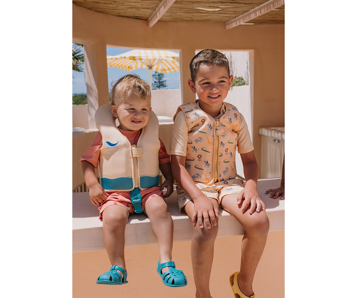 Tutete Chaleco flotador aprendizaje Whale Teal Talla 1-2 años