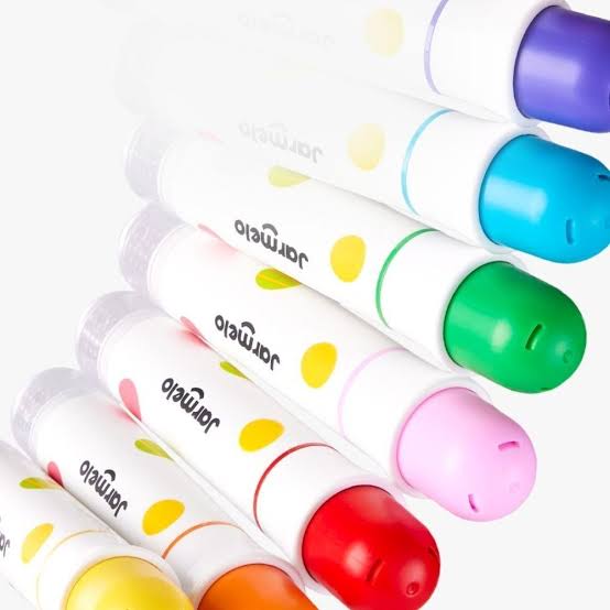 Jar Melo Rotuladores lavables con sellos de animales 6 colores