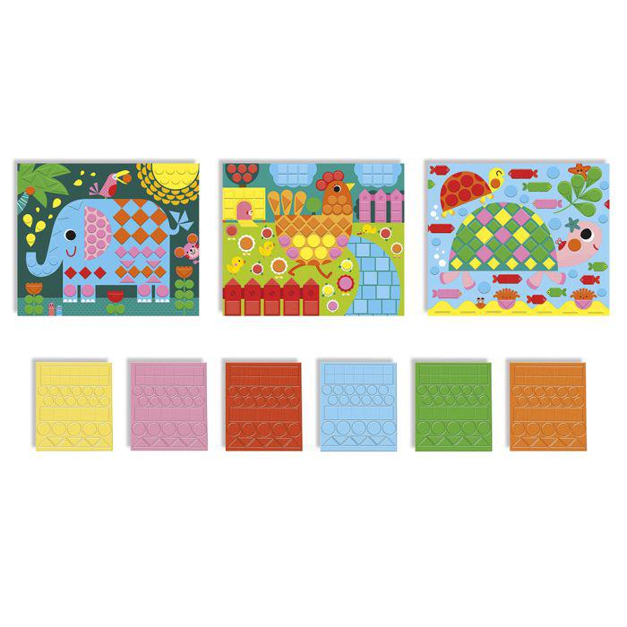 Janod Kit creativo Mosaicos 3 años Animales