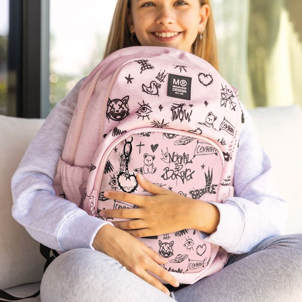 Miquelrius Mochila triple Not boring Rosa