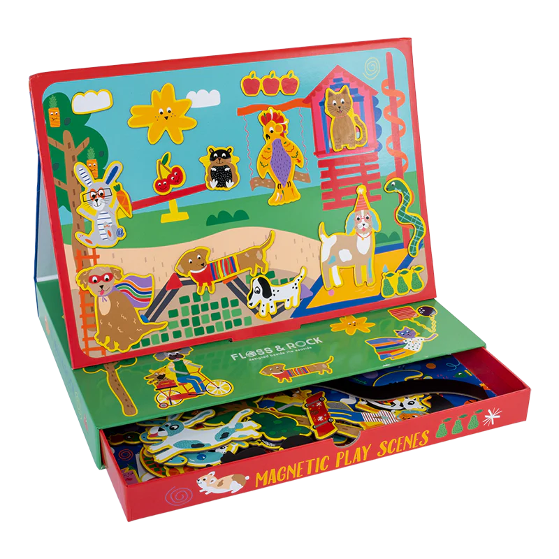 Floss&Rock Magnetic Play Scenes Animales divertidos