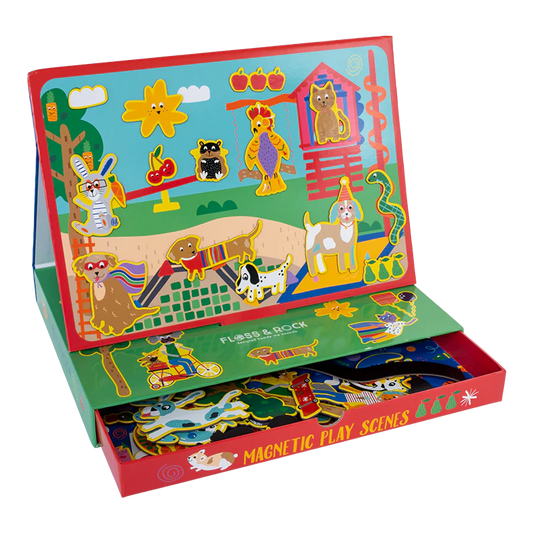 Floss&Rock Magnetic Play Scenes Animales divertidos