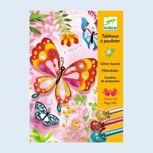 Djeco Cuadros con purpurina Mariposas