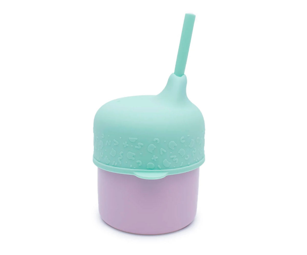 We might be tiny Tapa Sippie para vaso de silicona Menta