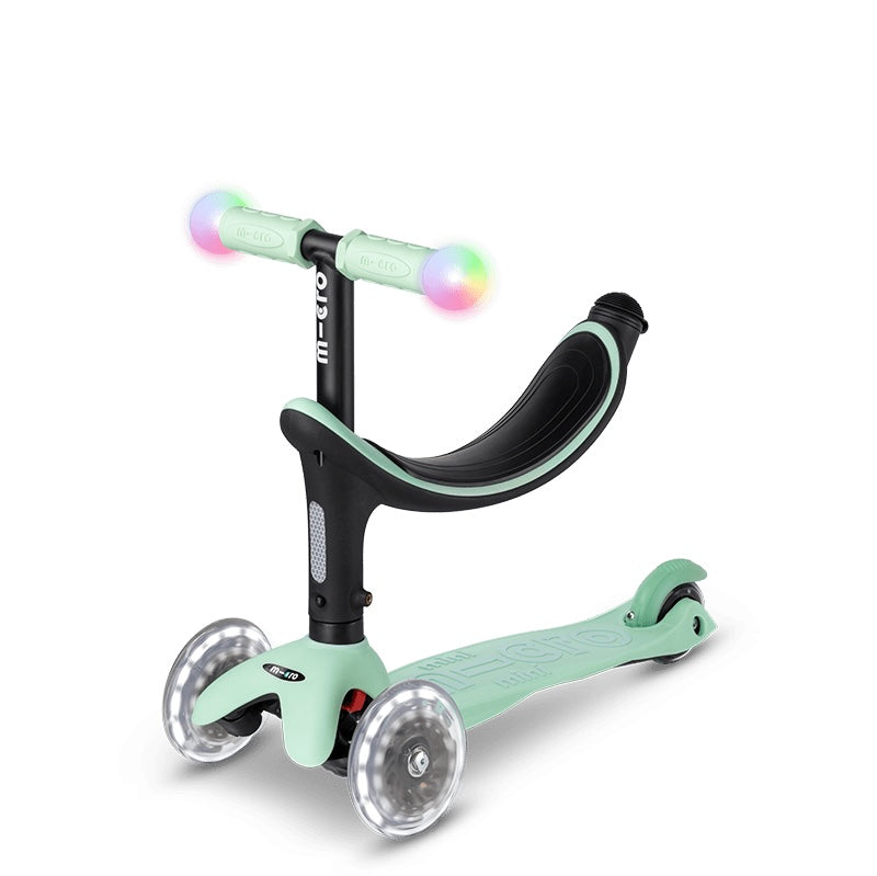 Micro Patinete Mini2Grow Deluxe Magic Led Menta