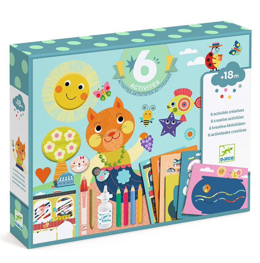 Djeco Baby Cofre multiactividades El gato y sus amigos