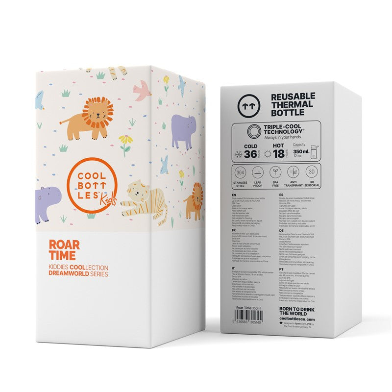 Cool Bottles Botella térmica 350 ml Kiddie Roar time