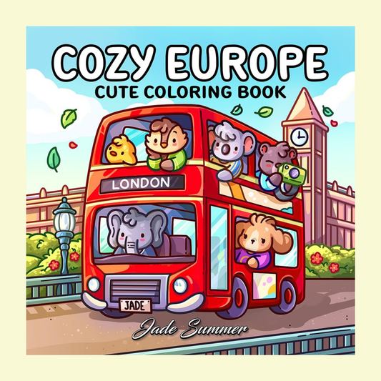 Libro para colorear Cozy Europe
