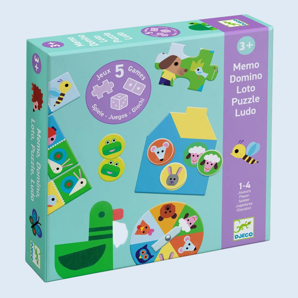 Djeco Memo domino loto puzzle ludo Granja