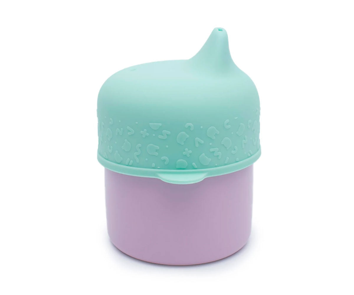 We might be tiny Tapa Sippie para vaso de silicona Menta