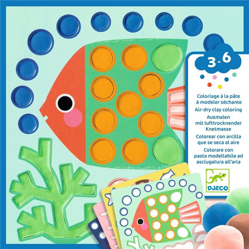 Colorea con arcilla Traviesos del océano - Djeco