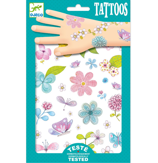 Djeco Tatuajes temporales Flores campestres