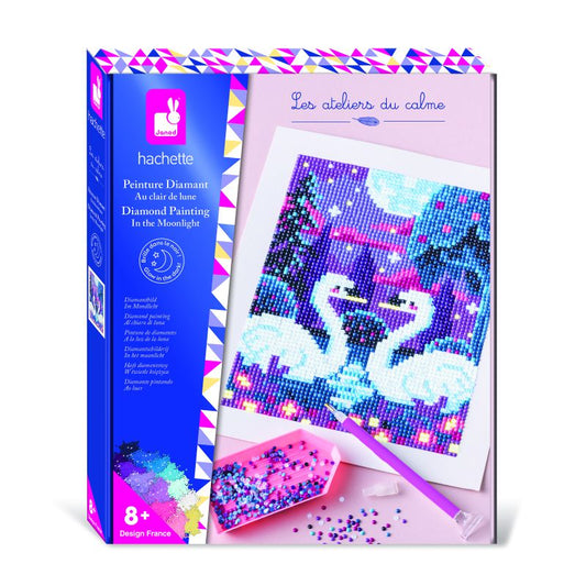 Janod Kit creativo Cuadro diamantes fluorescente Cisnes