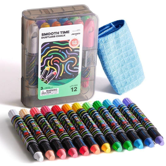 Jarmelo Tizas lavables sin polvo 12 colores