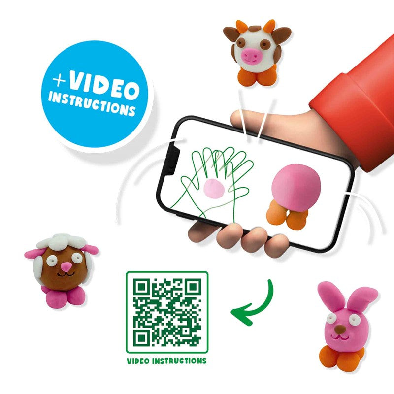 SES Creative Plastilina Fundo Animales de la granja