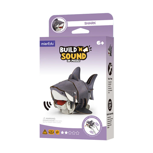 MierEdu Mini Puzzle 3D con sonido Tiburón