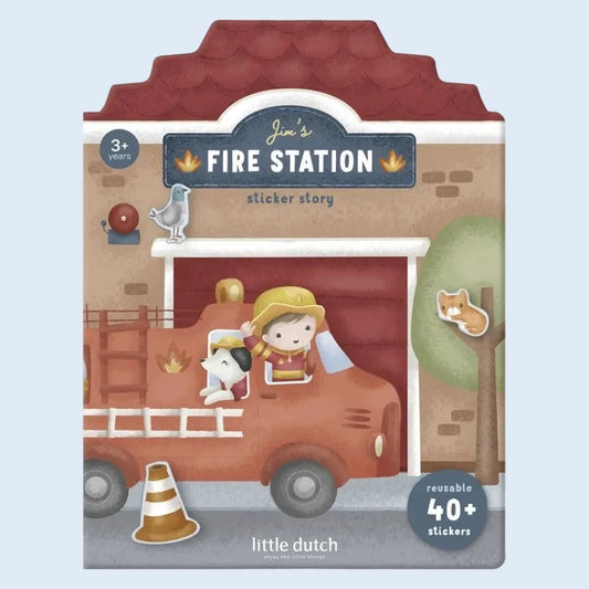 Little Dutch Pegatinas crea tu historia Bomberos
