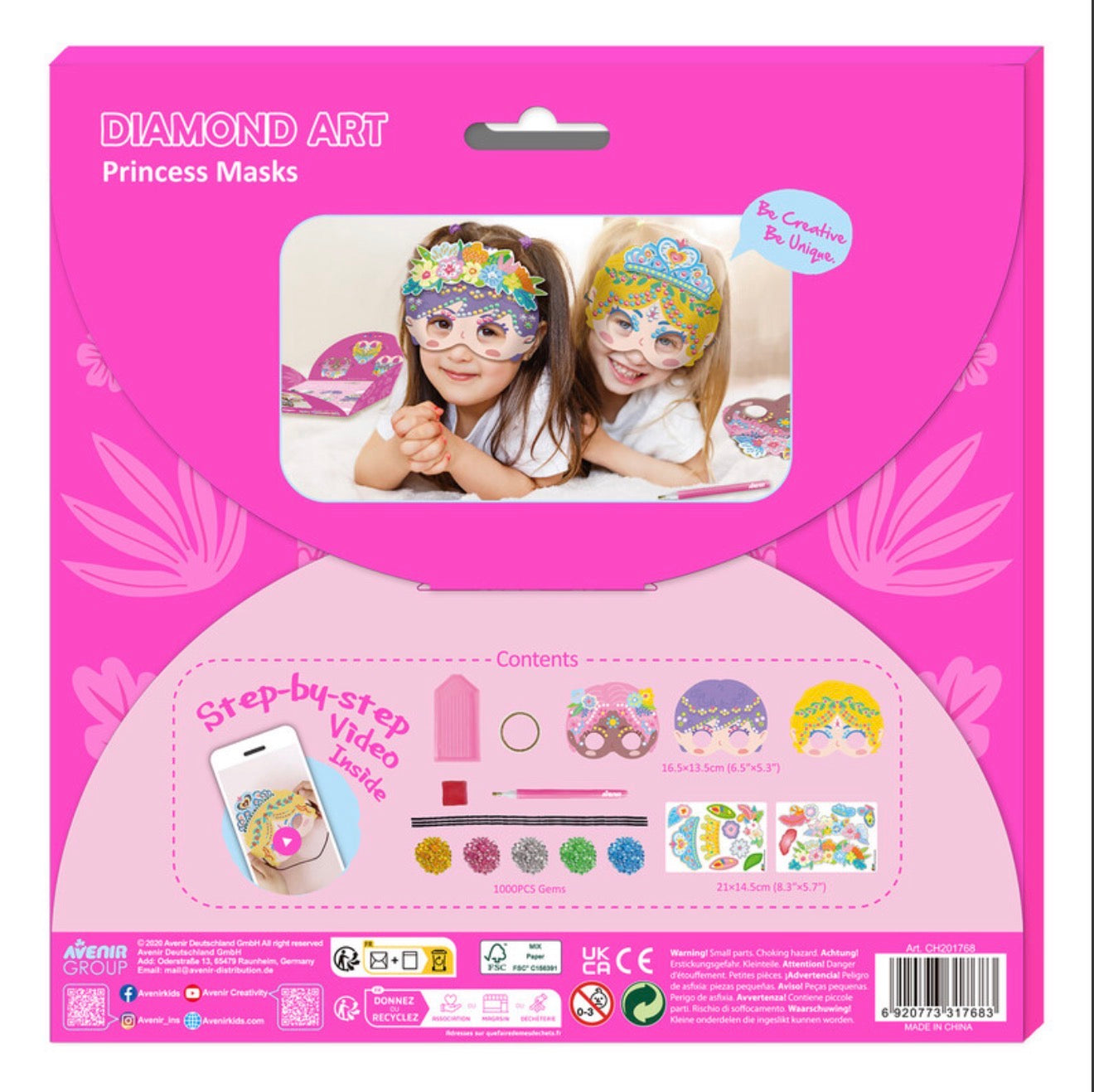 Avenir Arte con diamantes Máscaras de princesas