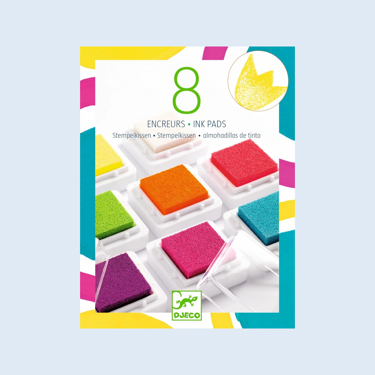 Tampones de tinta 8 colores Pop - Djeco